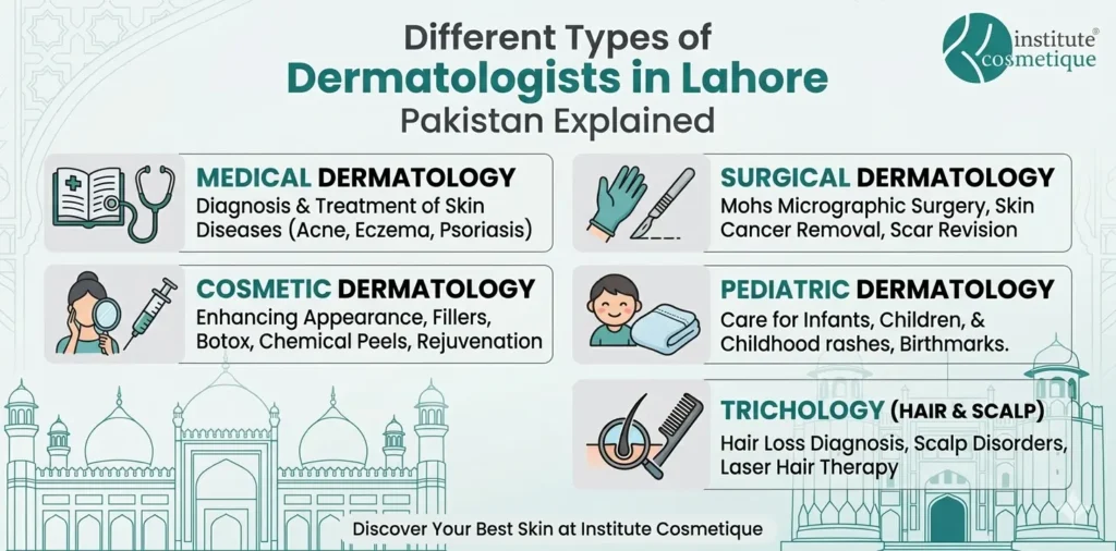 types of dermatologist